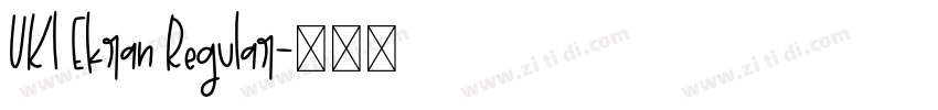 UKl Ekran Regular字体转换